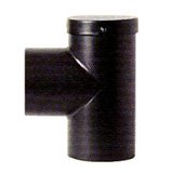 Raccordo a T con Coperchio Lamiera Nera mm 2